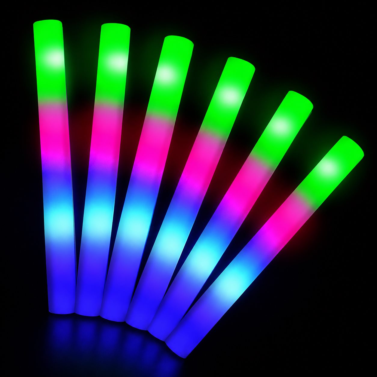 LED foam glow sticks for events
