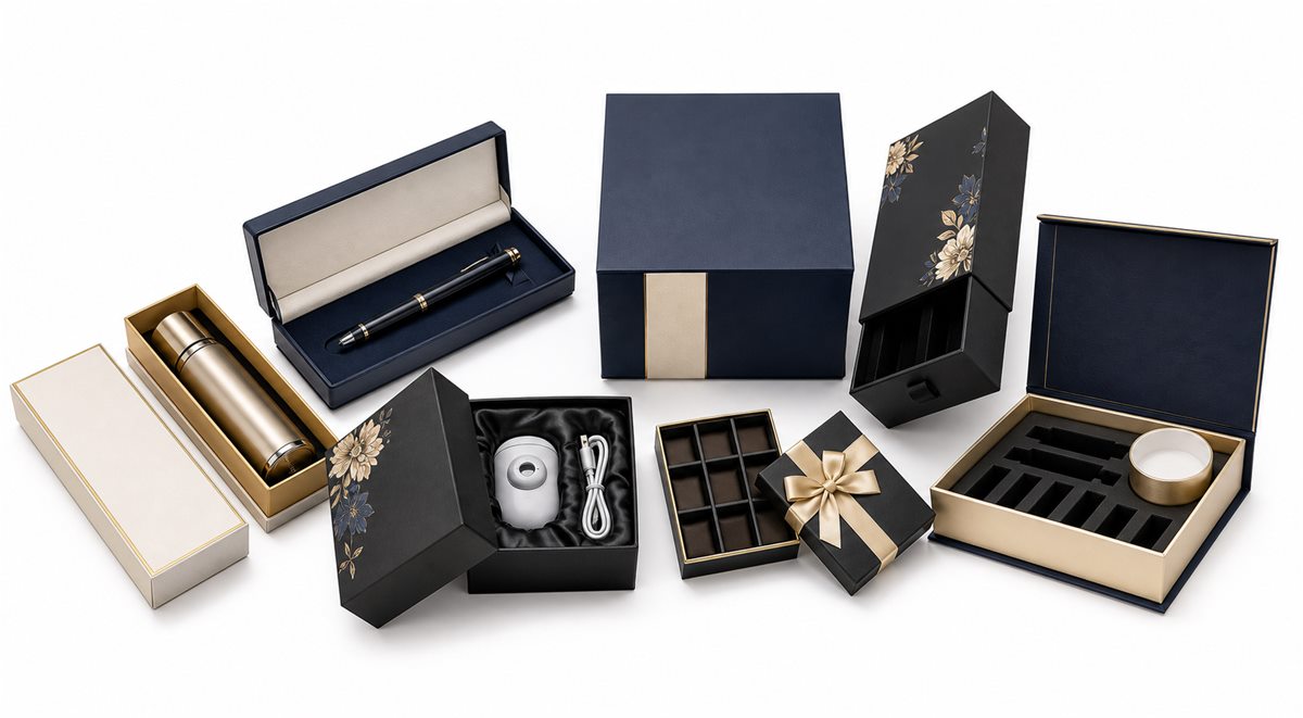 Custom gift boxes and branded packaging for promotional kits