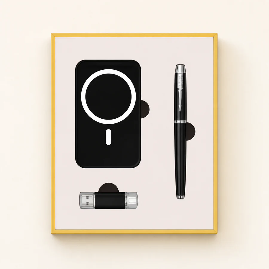 Power Bank, USB Drive & Pen Gift Set
