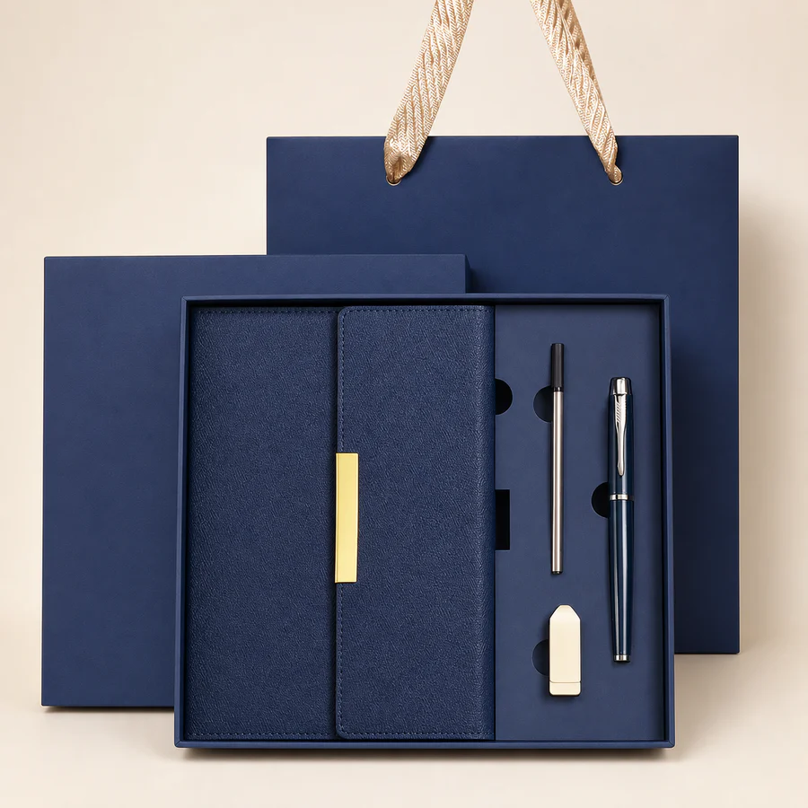 Tri-Fold Notebook & Pen Gift Set